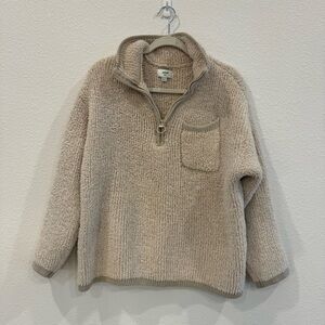 American Eagle Outfitters Cream Teddy Jacket